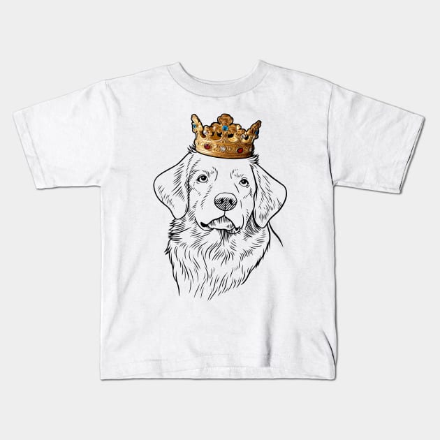 Nova Scotia Duck Tolling Retriever Dog King Queen Wearing Crown Kids T-Shirt by millersye